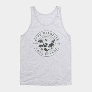 world wildlife day, save wildlife save future Tank Top